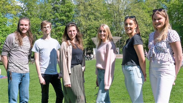 Harald Lithman, Arvid Wittwång, Agnes Wide, Amanda Perlind, Alma Swärdh och Annika Racki.