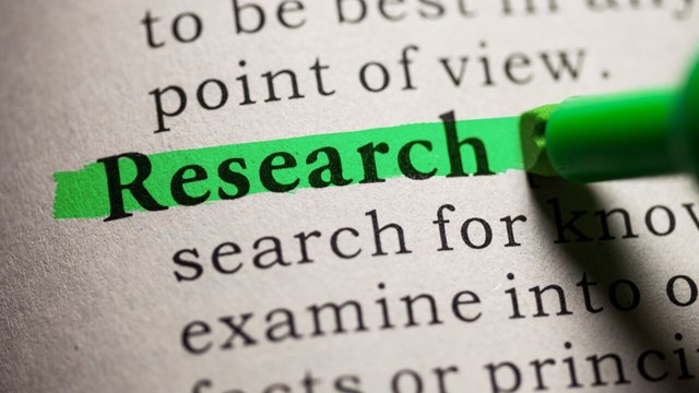 Dictionary, definition of the word research