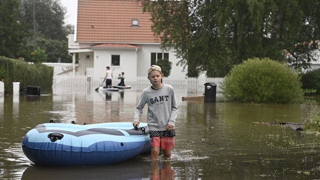 Översvämning Gävle 2021.