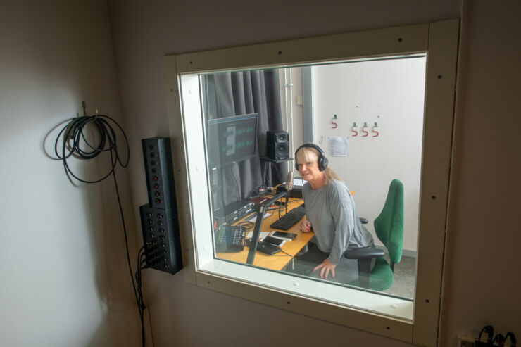 Annelie Norberg in the studio.