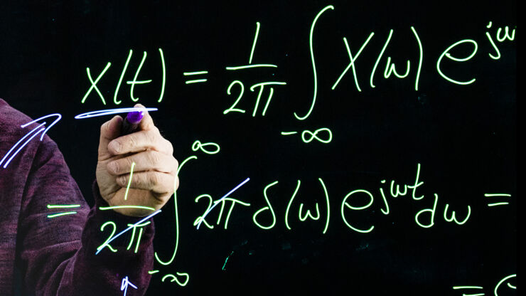 Matematiska formler på lightboard