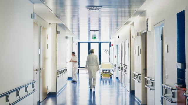 Hospital corridor.