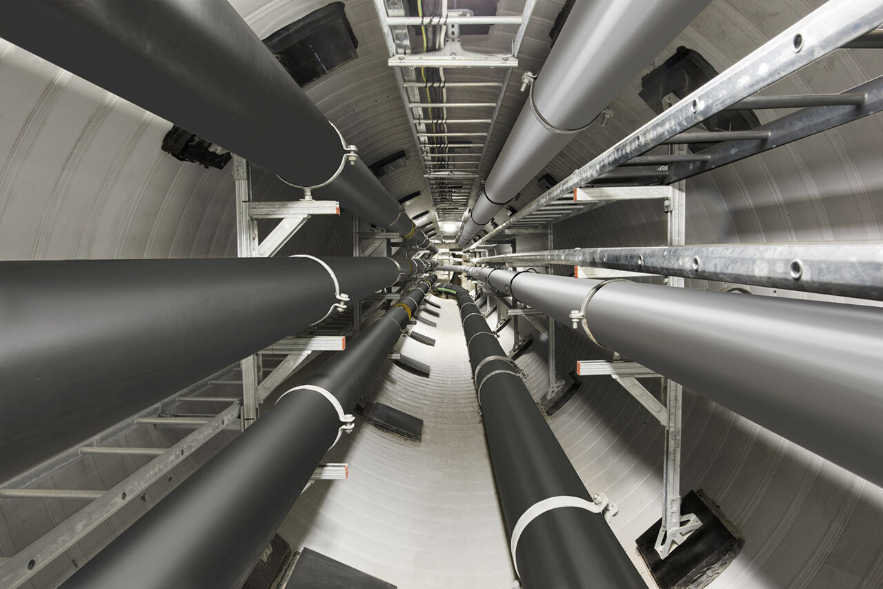 Kulvertsystemet vid Vallastaden i Linköping.