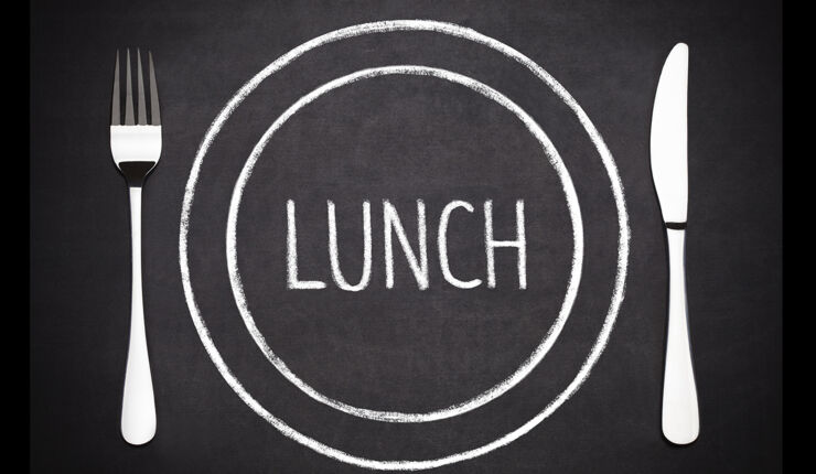 Illustration av lunchtallrik