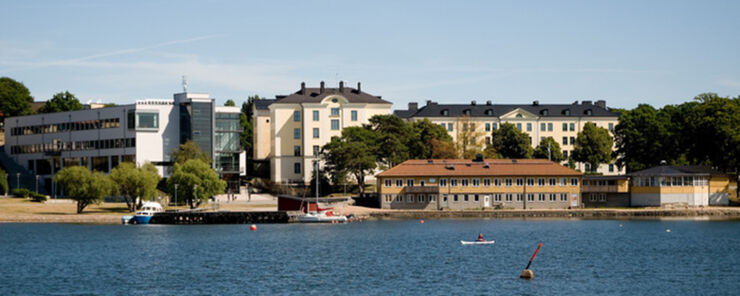 En bild på utsikten vid Blekinge Tekniska Högskolas campus.