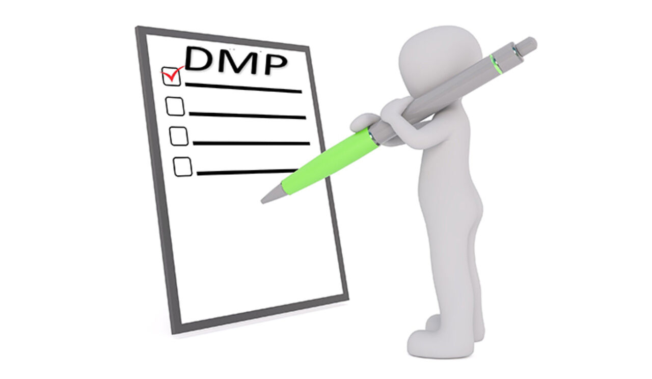 A figure filling in a check list with a pencil.