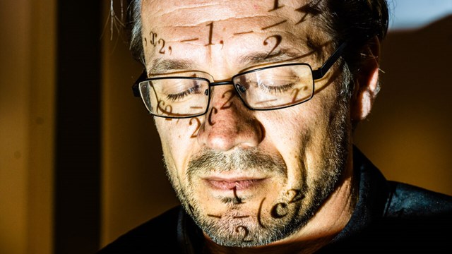 Portrait of Michael Felsberg with closed eyes.