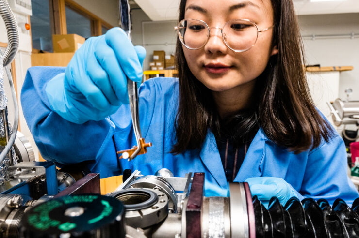 Xiane Li in the lab.