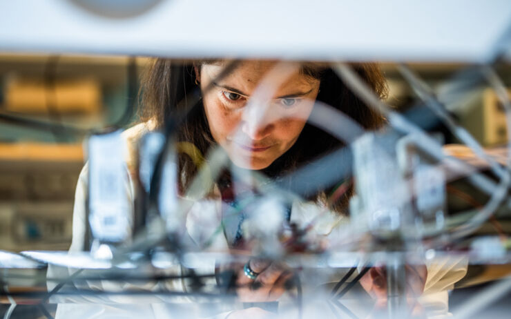 Donatella Puglisi in the lab.