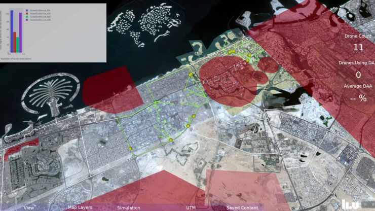 Hotspots for possible drone traffic in Dubai.