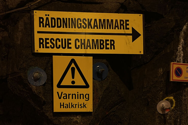 Skylt Räddningskammare/Rescue Chamber