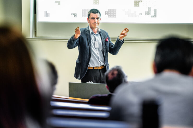 Theo Tryfonas at his presentation.