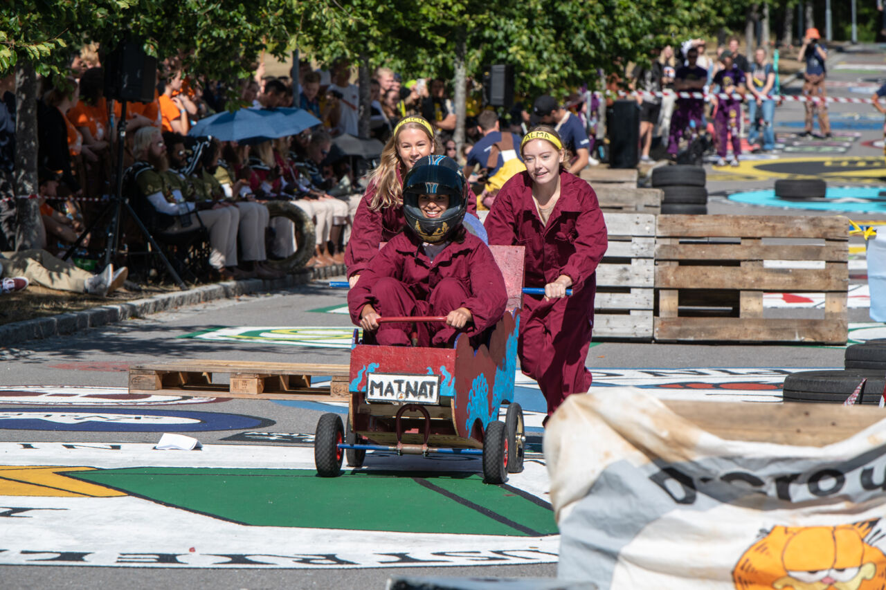 Picture of go-cart race.