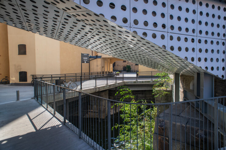 Byggnadsdetaljer från Kopparhammaren, Campus Norrköping.