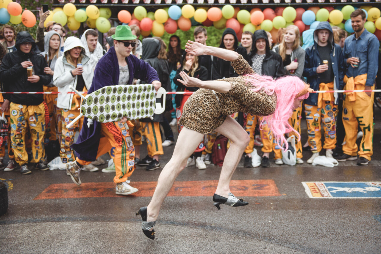 Picture of running student