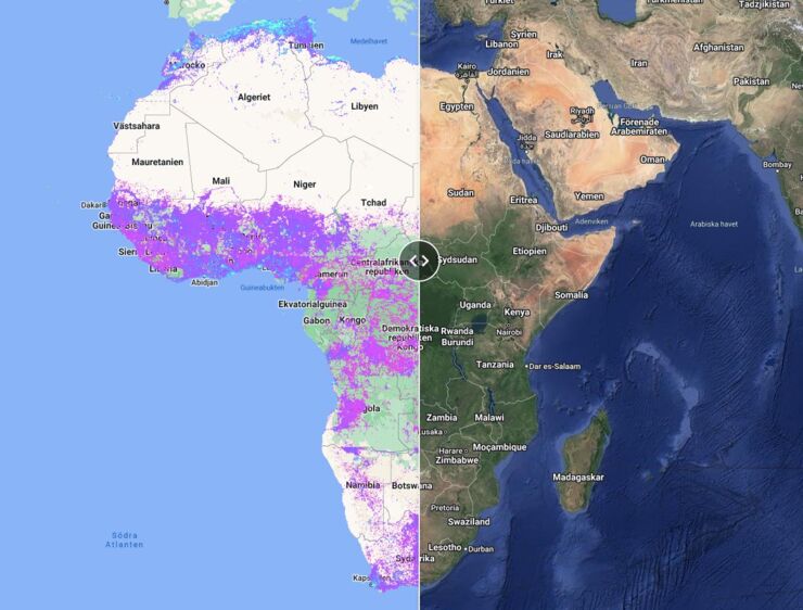 Karta över Afrika.