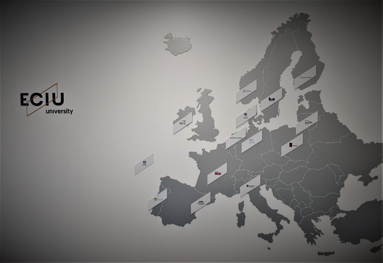 European map with ECUI members marked on it.