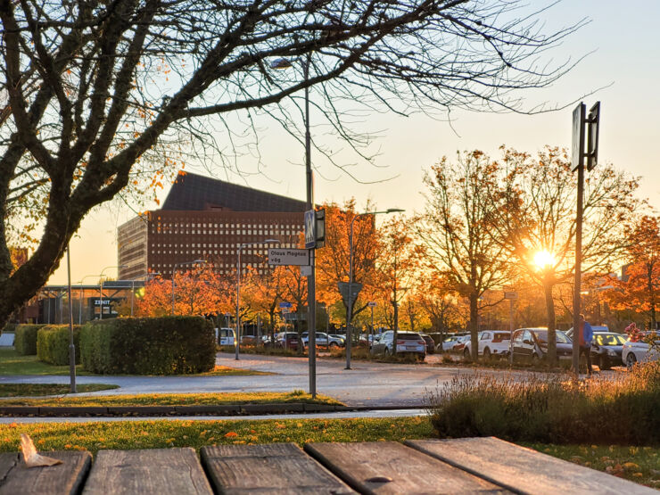 Autumn picture from Campus Valla and Studenthuset.