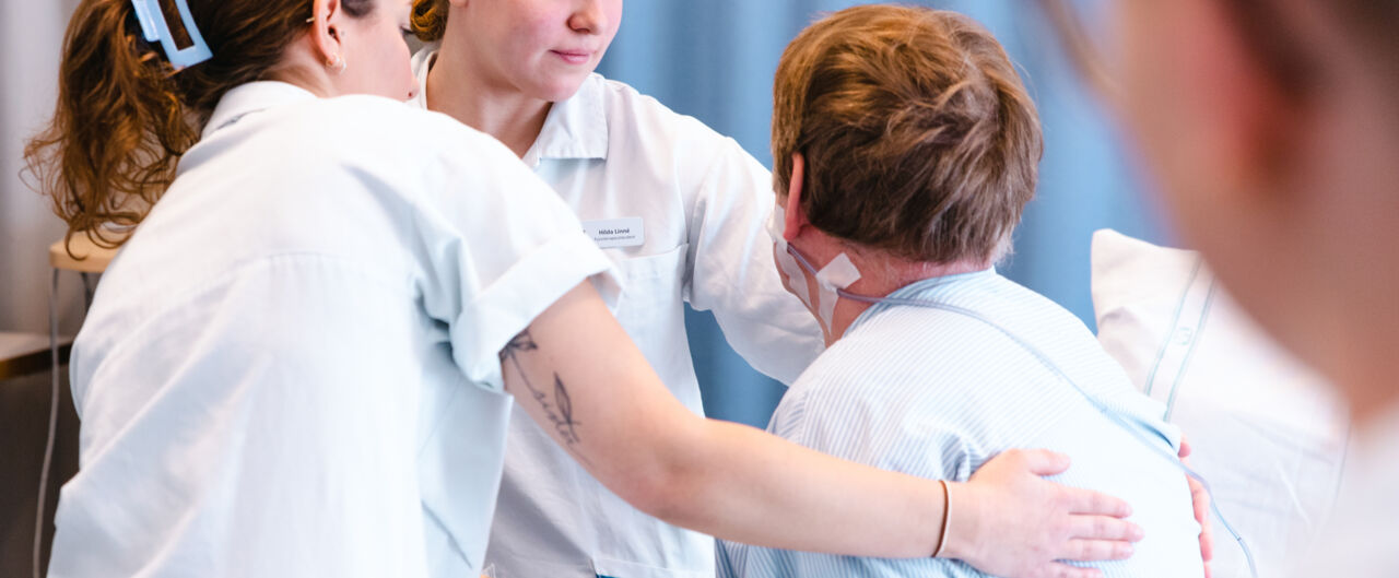 Patient och vårdpersonal.