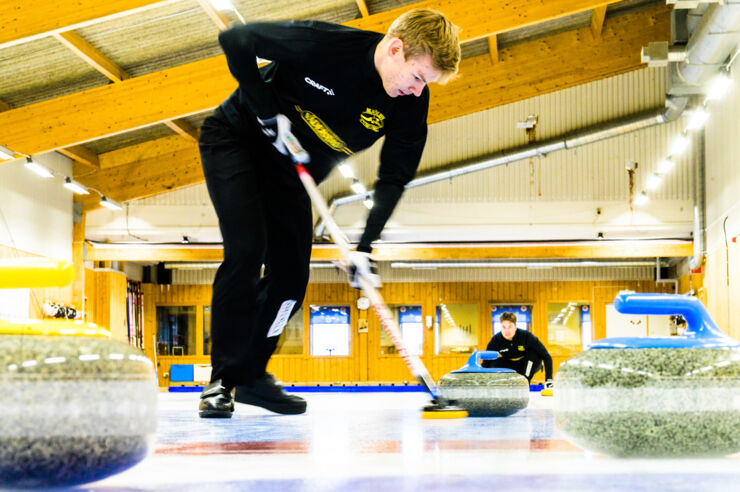 Bild på Alfons Johansson och Axel Landelius, LiU Elitidrott.