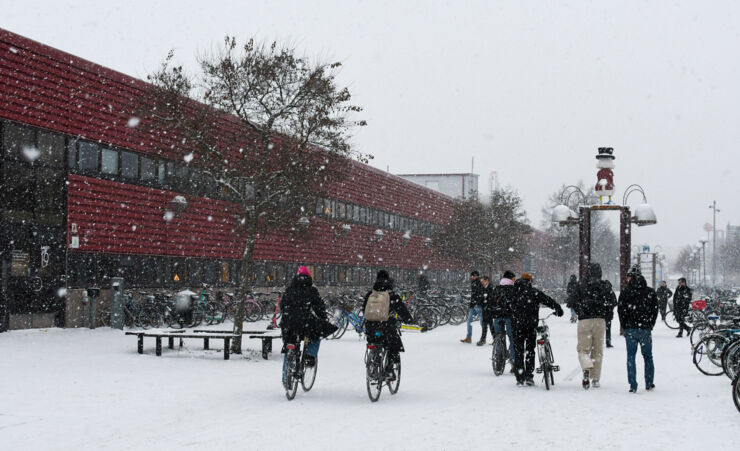 Vinter på Campus Valla.