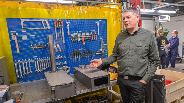 A man in the workshop