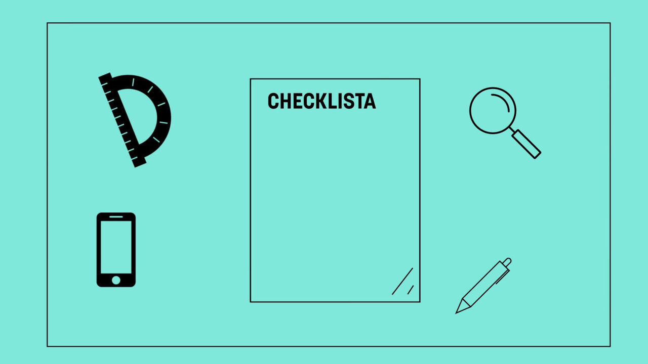 Illustration av checklistedokument