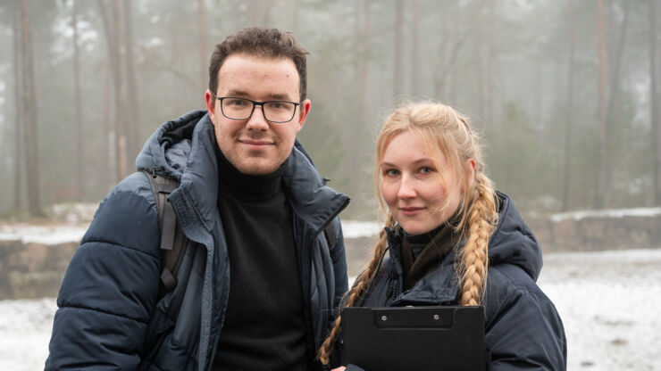 Masterstudenterna Leonardo Piovanelli och Nordhild Siglinde Wetzler. 