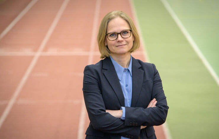 Carolina Lundqvist vid löparbana