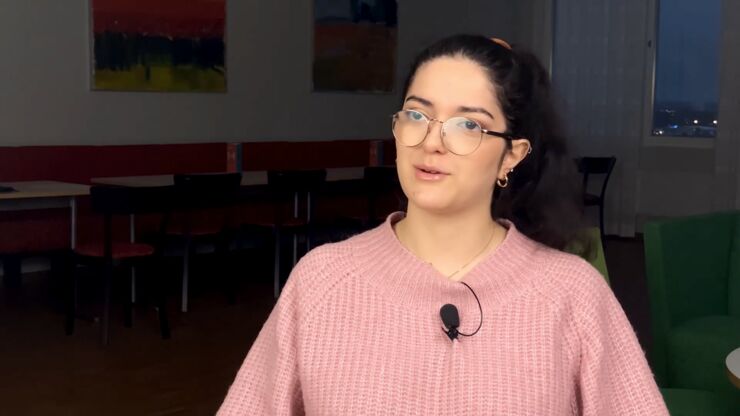 Skärmbild från studentintervju