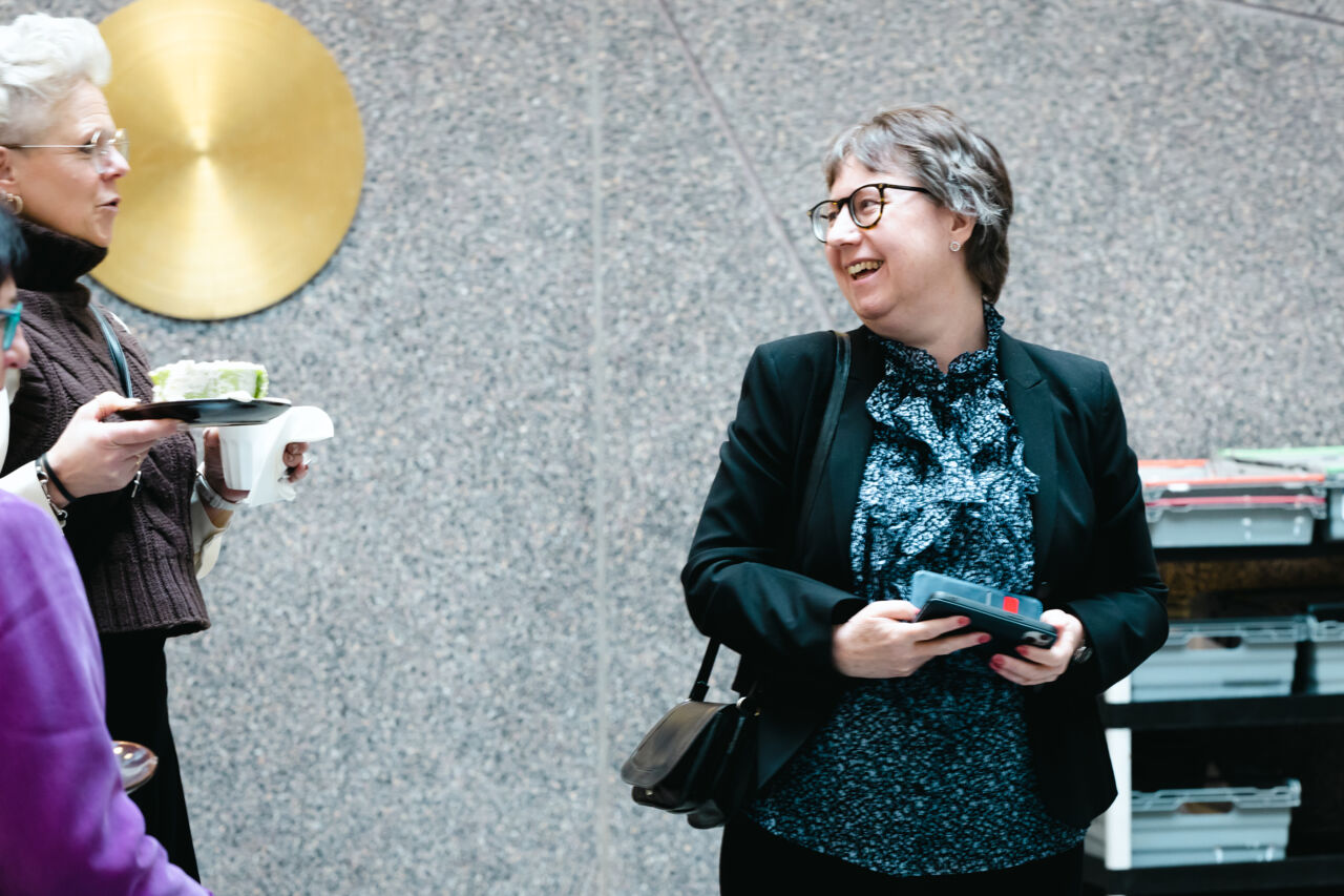 Lena Thunell, föreståndare vid Biobanksfaciliteten vid BBF:s tioårskalas