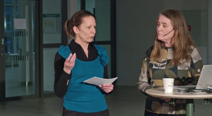 Judith Lind och Anette Wickström during the lecture.