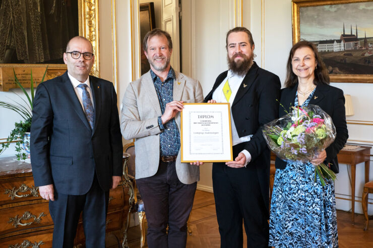 Carl Fredrik Graf med prisvinnarna