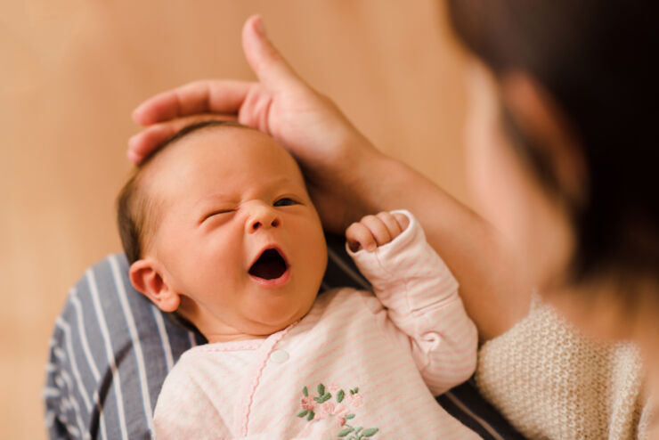 Yawning baby.