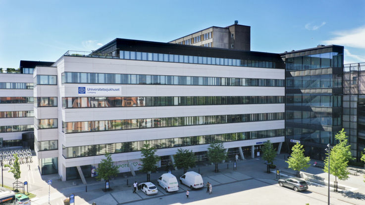 View over University Hospital Linköping, North Entrance,