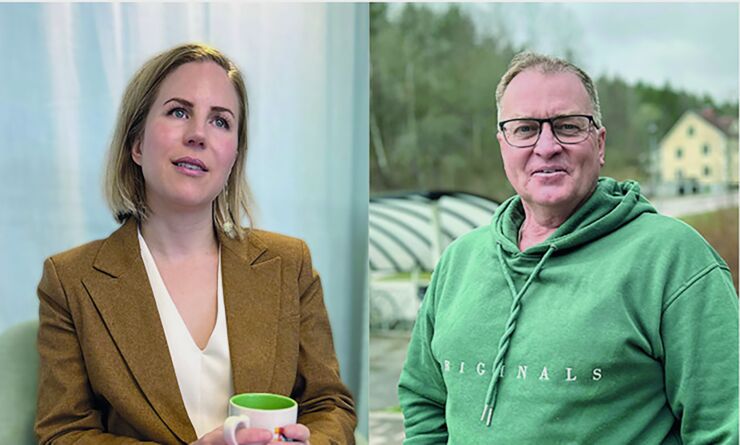 Bildmontage med porträttbilder av Stina Fogel, HR-chef på Norrköpings kommun, och Mikael Jonsson, teknisk chef på Valdemarsviks kommun. 