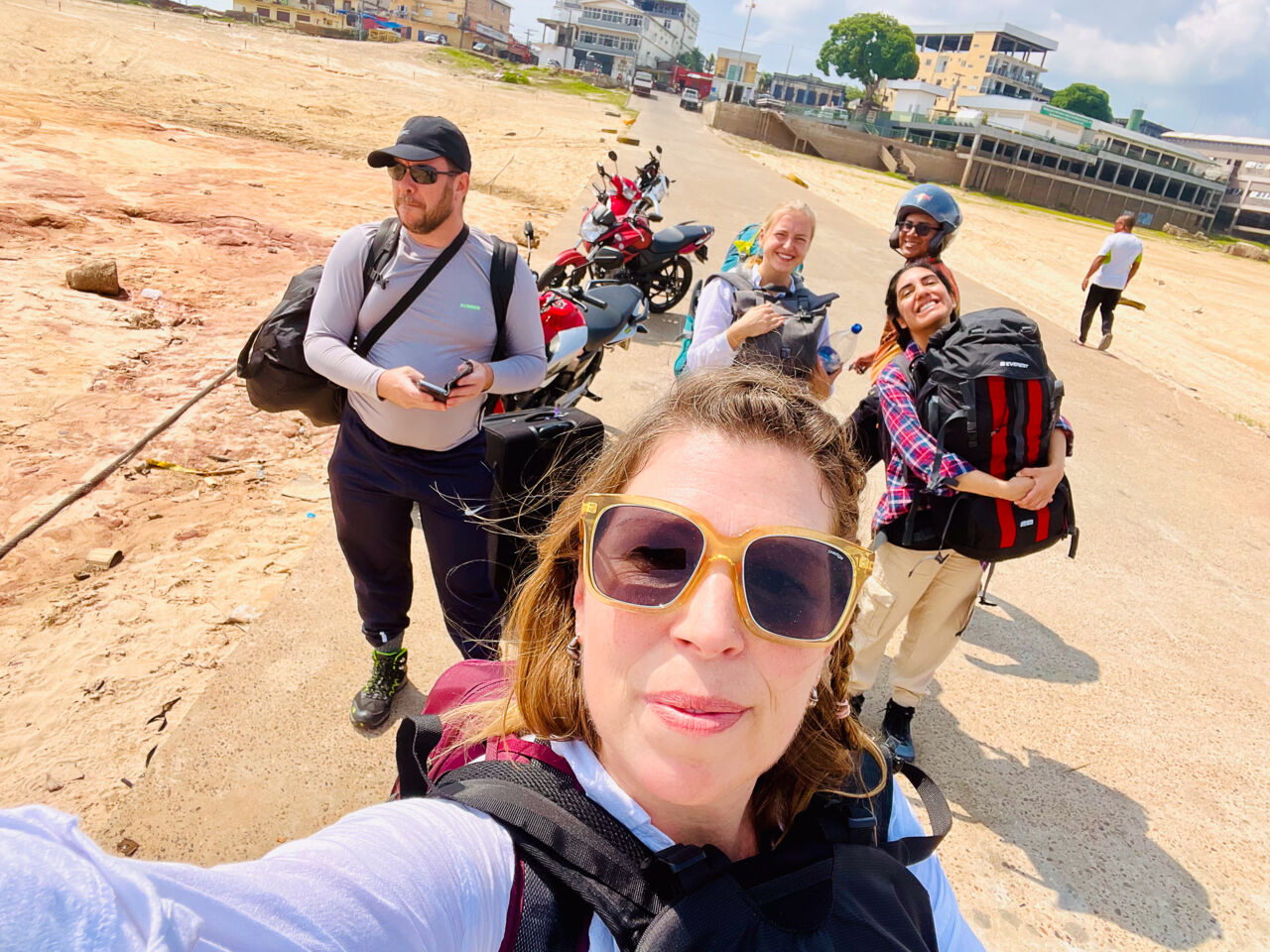 Selfie med gruppen från Linköping.