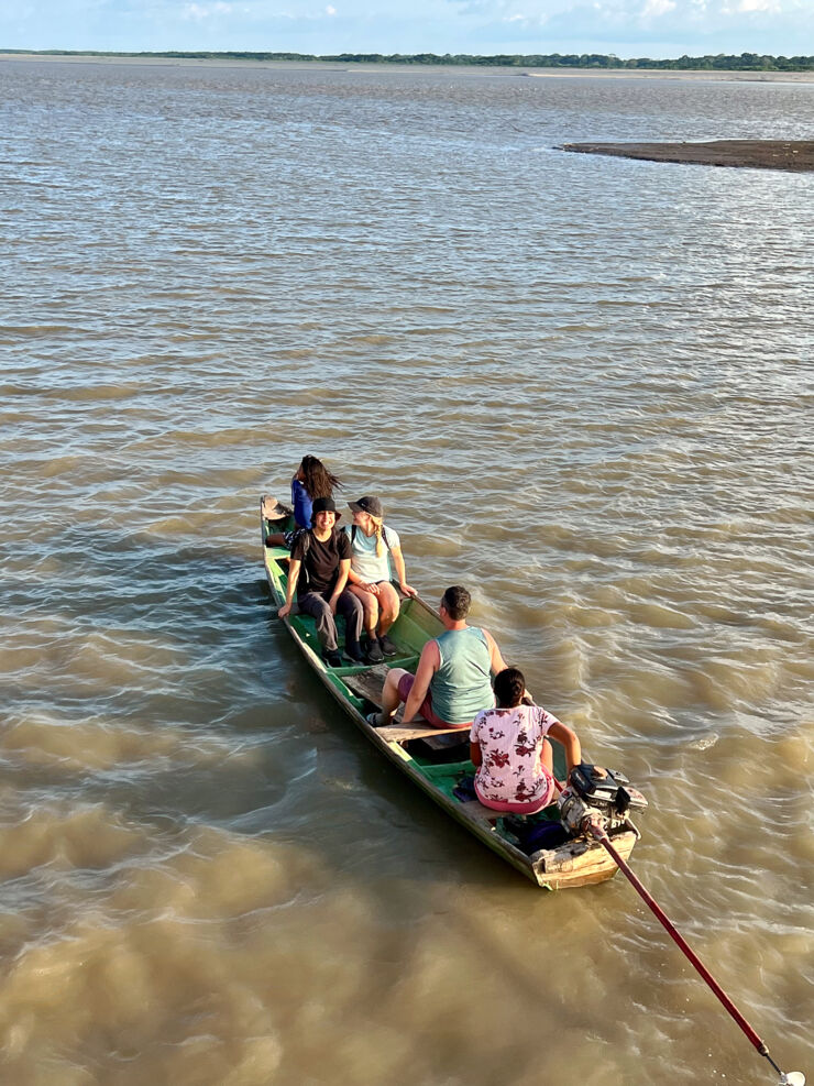 Small boat on the river.