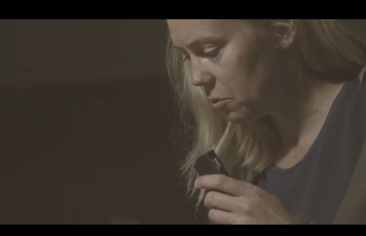 Anna Stom speaks in microphone