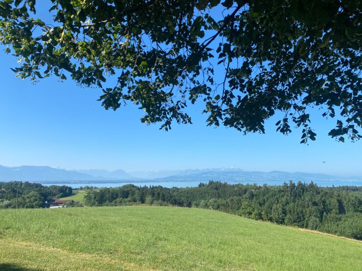 Beautiful nature view over Lake Constance in Lindau.