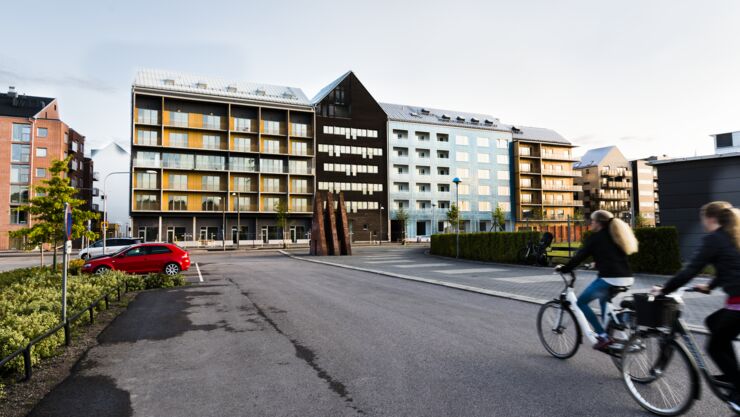 Building in the Vallastaden, Linköping.