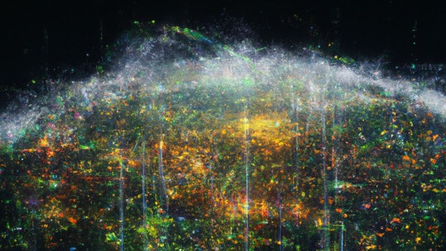 AI-genererad bild av jorden och nätverk