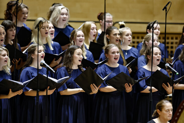 The Linköping University Women's Choir sings