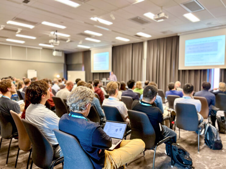 Audience members at a lecture during the ELLIIT Symposium 2023.