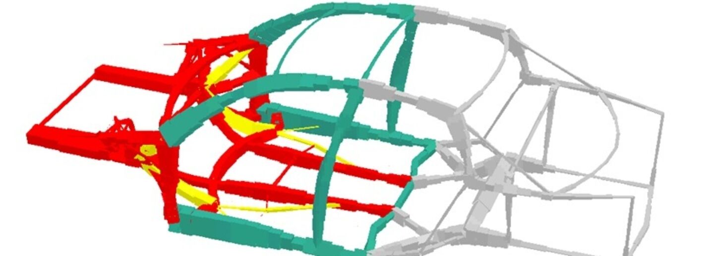 Structural optimization model of a Volvo S40.