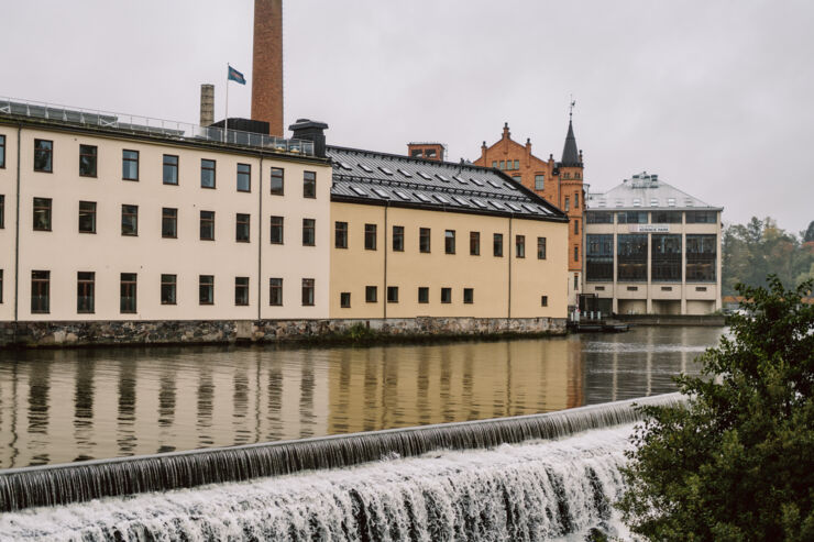 En vy över industrilandskapet på campus Norrköping