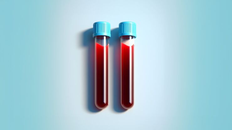 Blood test tube.