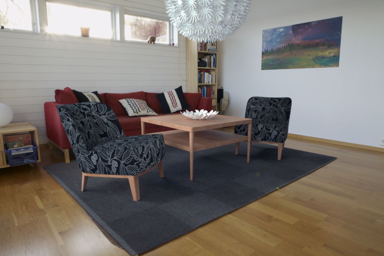 Virtual furnitures placed into the captured scene