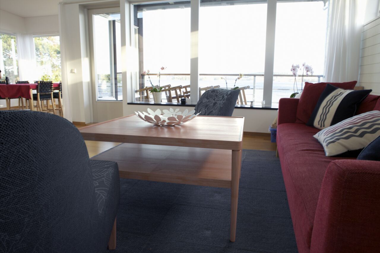 virtual furnitures placed into the captured scene