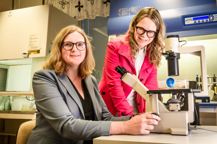 Researchers in a lab.